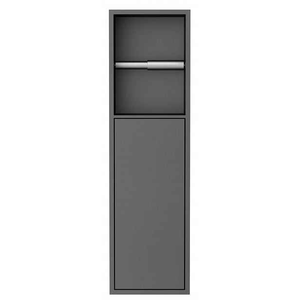 Sapho - Podomítkový držák toaletního papíru Denbo, gun metal 1301-60B