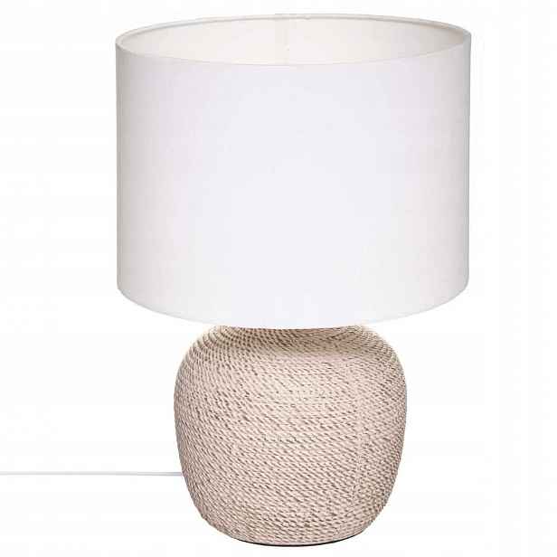 Stolní Lampa keramická základna béžová 40 cm