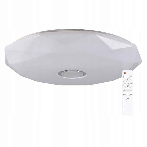 Stropní Svítidlo Led Stropní Svítidlo 80W Cct Dálkový Ovladač Stmívatelná Diamond Sanico Goldlux