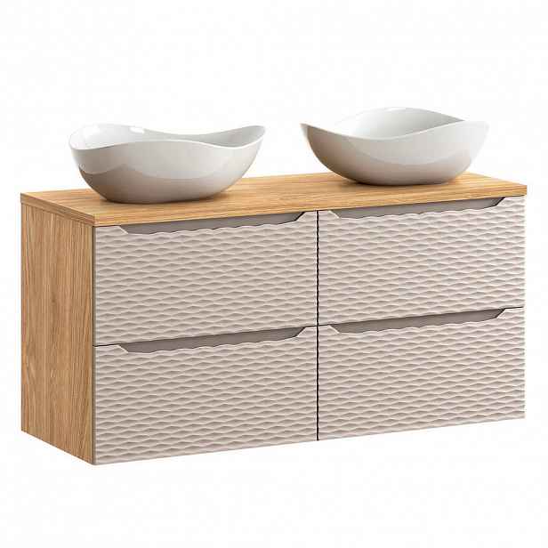 Petits-meubles DVOJUMYVADLO 120cm Elora Béžová a dřevo