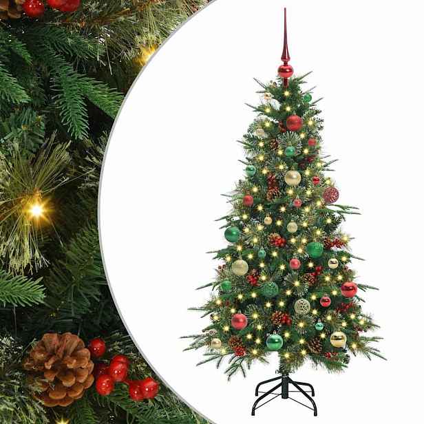 vidaXL Umělý Skládací Vánoční Strom s stojanem Zelená 150 cm PE a PVC
