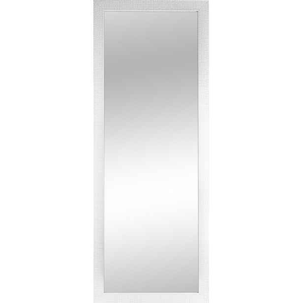 Nástěnné zrcadlo Glamour 40x120 cm, bílá struktura