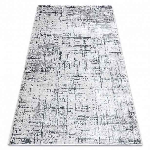 rugsX MODERNÍ MEFE koberec 8722 Pásy vintage - Strukturální, dvě úrovně rouna šedá / bílá 140/190 cm
