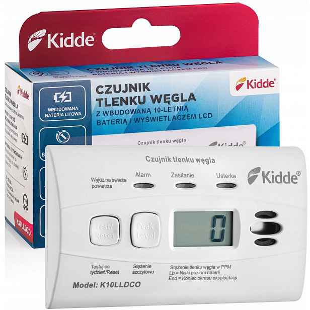Senzor oxidu uhelnatého (čadu) Kidde K10LLDCO LCD 10 let