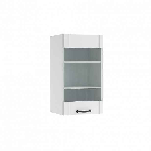 Vicco SKLENĚNÁ KUCHYŇSKÁ SKŘÍŇKA Fame-Line Bílý venkovský dům 40 cm