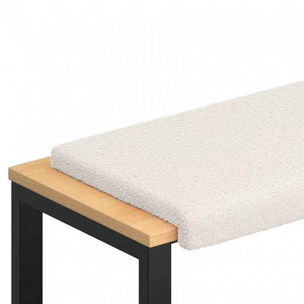 vidaXL Polštář na lavici Sherpa látka Krémová Hloubka 35 cm