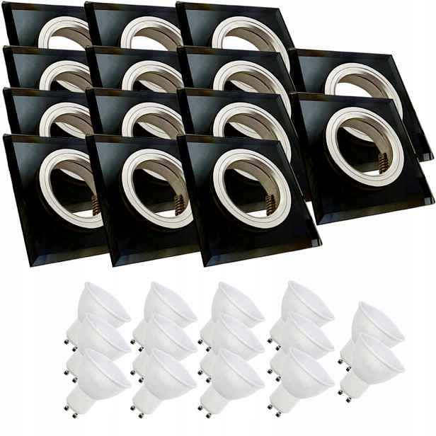 14 x Skleněná Stropní Svítidla Zapuštěná Do Stropu Křišťál Led Žárovky 1.5 W
