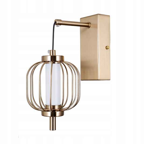 Italux Nástěnná lampa Pedro Led 4W Zlatá Drátěná Moderní IP20 23,5 cm
