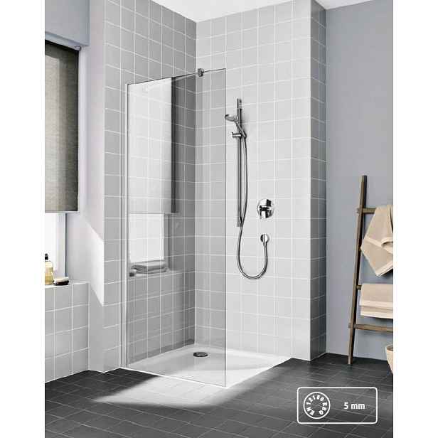 Stěna pevná Kermi CADA XS CKTWF 1100 mm stříbrná/čiré sklo