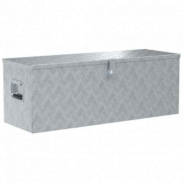 vidaXL Hliníkový box 110,5 x 38,5 x 40 cm stříbrný