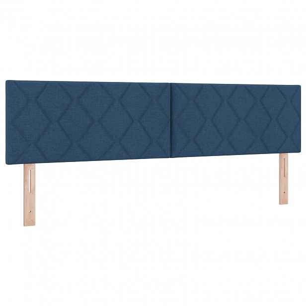 vidaXL LED hlavová deska Modrá 180 cm textil