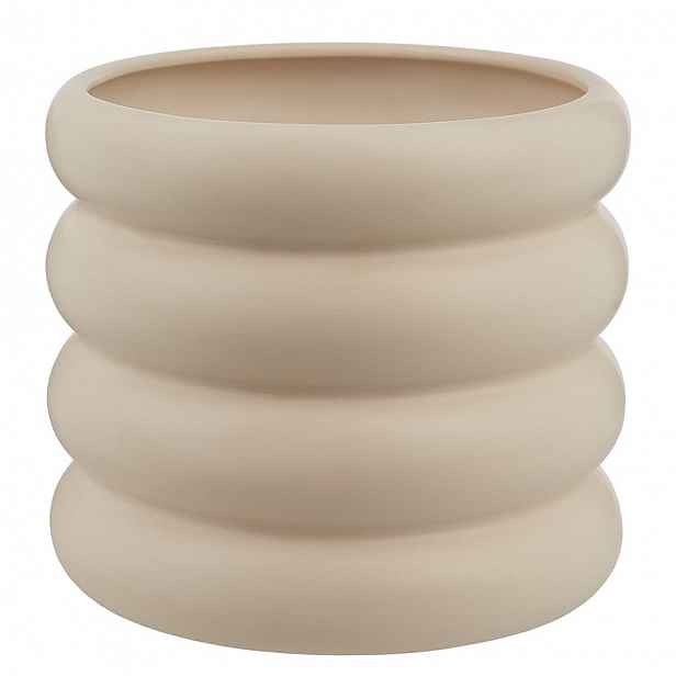 Butlers HOOP Květináč 18 cm - béžová