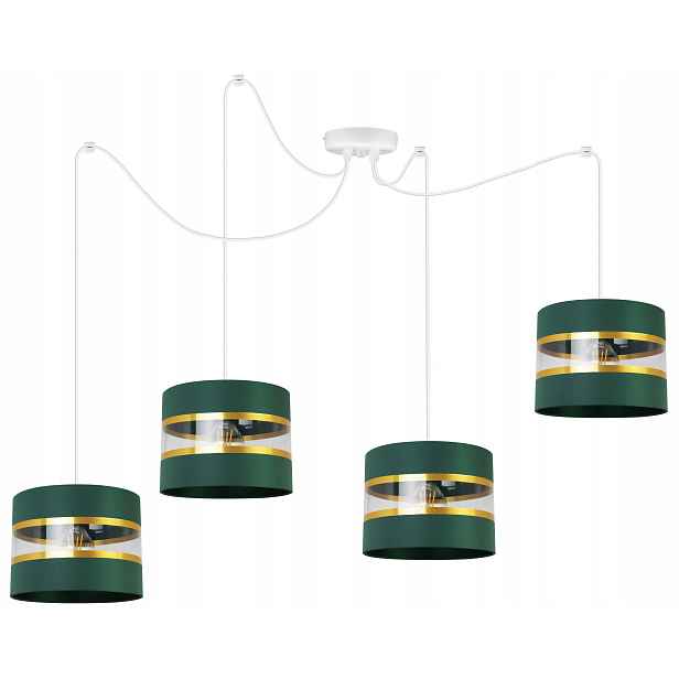 Závěsná Stropní Lampa Pavouk Lustr Glamour Zelená Stínidlo Do Obývacího Pokoje