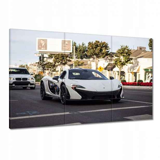 Obrazy 120x80 Bílé sportovní auto