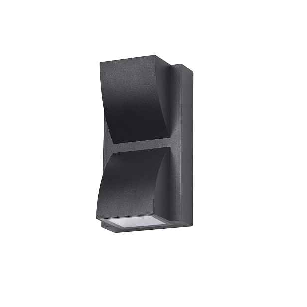 Italux Venkovní nástěnné Led svítidlo černé 6W IP54 3000K hliníkové