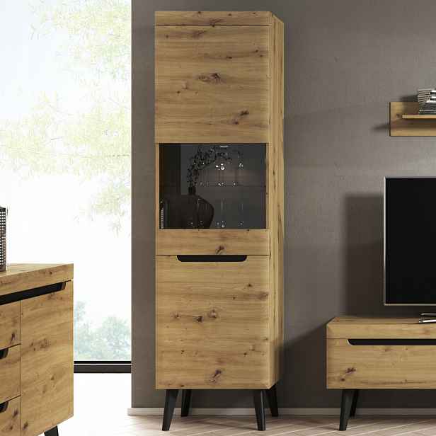 Komodee Moderní vysoká vitrína Sudburry NWT53 Dub Artisan