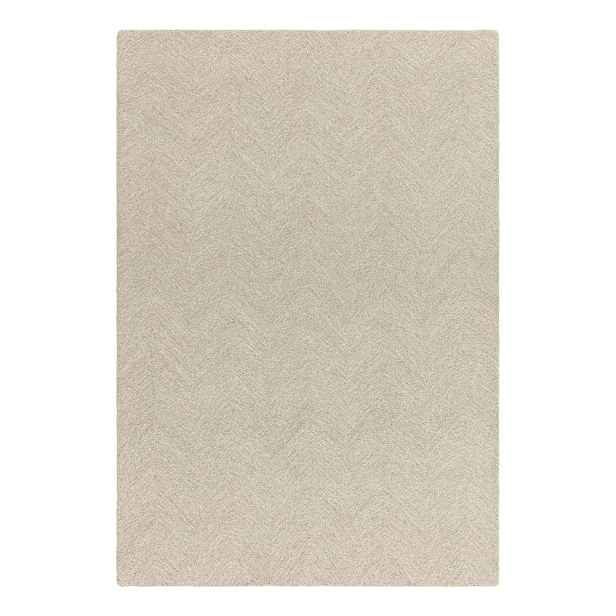 Krémový ručně tkaný koberec s příměsí vlny 160x230 cm Theodore Chevron – Asiatic Carpets