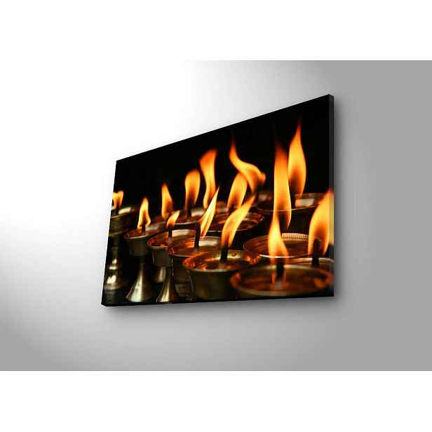 Wallity Obraz s LED osvětlením SVIT SVÍČEK 24 45 x 70 cm
