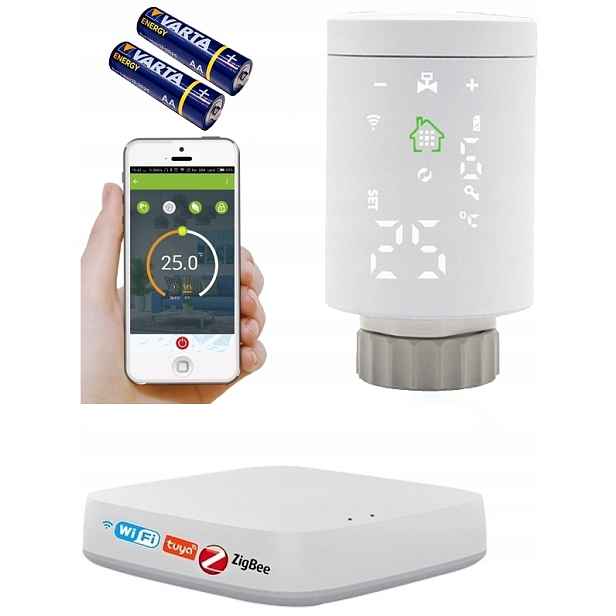 Tuya ZigBee 1 x Termostatická Hlavice Wifi Ústředna