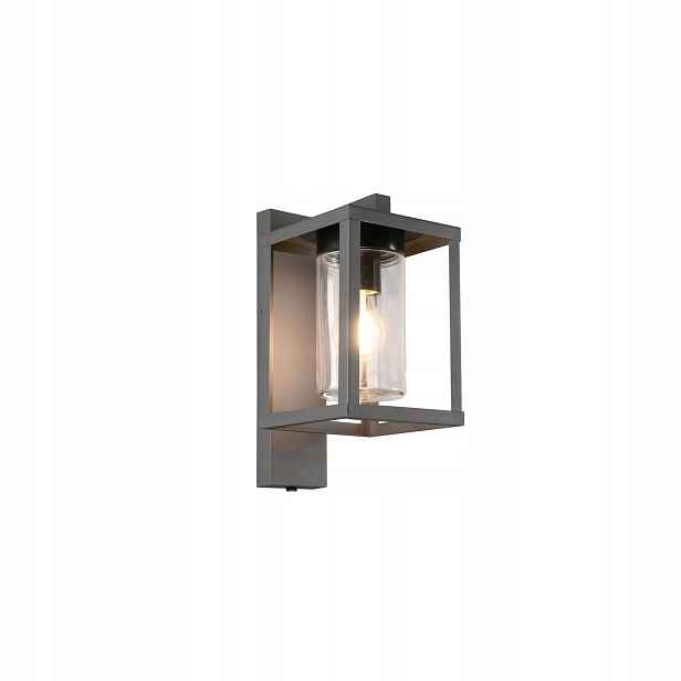 Hliníková nástěnná lampa Šedá E27 Terasa Fasáda IP44 Isothe Trio