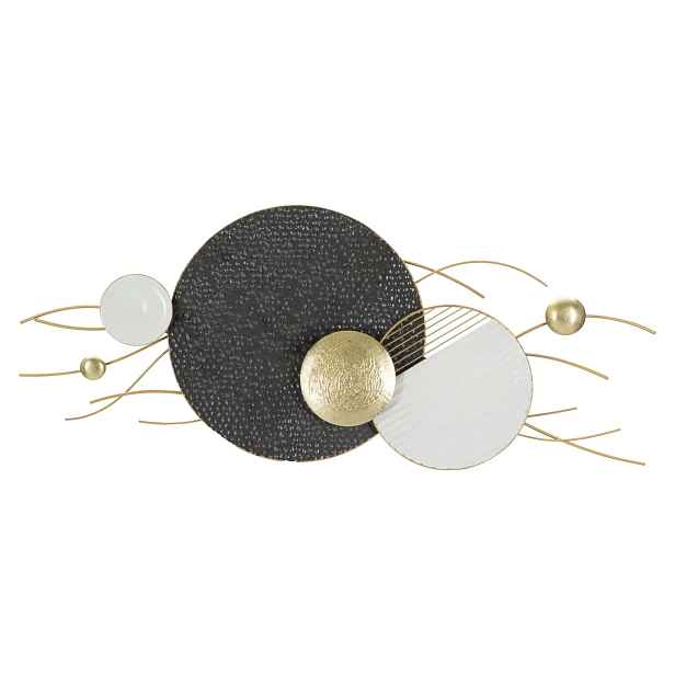 Mauro Ferretti Nástěnná kovová dekorace Boly 129,5 cm černá/bílá/zlatá