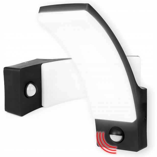 Nástěnná fasádní Led lampa s senzorem pohybu soumraku 12W IP65