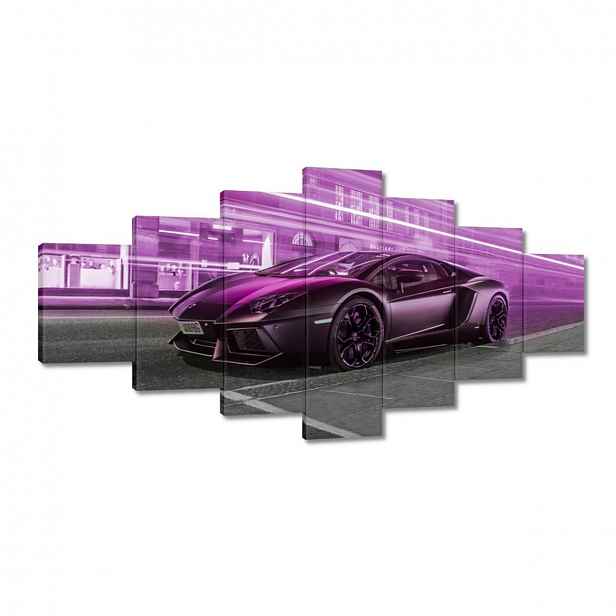 Obrazy 210x100 Fialové sportovní auto