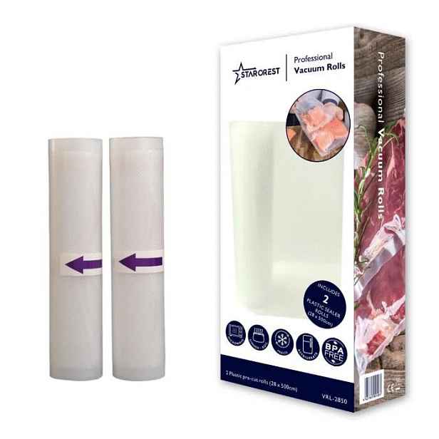 TEMU Sada 2 profesionálních rohoží do vakuové baličky pro VRL-2850, 28 X 500 cm, odolné, opakovaně použitelné, sous vide, pratelné v pračce, bez BPA,