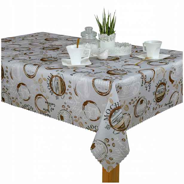 Ubrus Minos U3 odolný proti skvrnám Káva – 101 110 x 150 cm