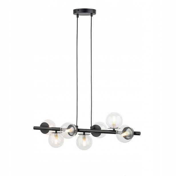 Závěsná lampa Zwis Černý Skleněný Stínidlo 7 zdrojů G9 12W Sigma Lighting