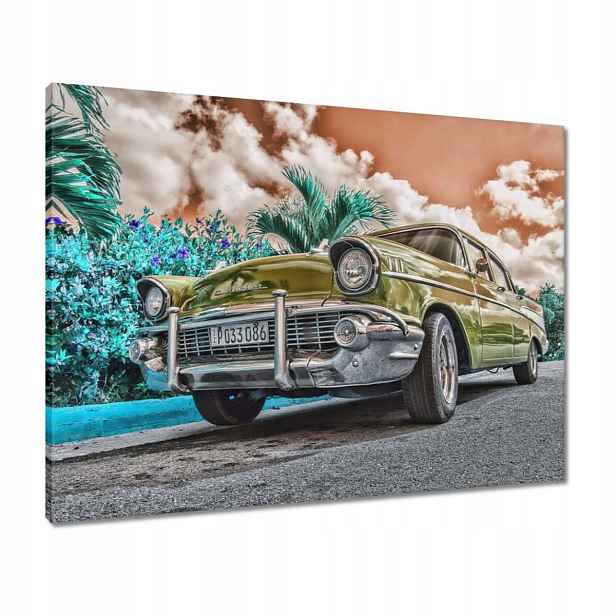 Obrazy 80x60 Žlutý historický automobil