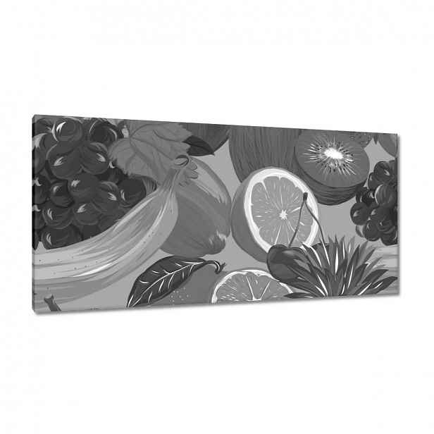 Obrazy 115x55 Citrusově šedá Ovoce