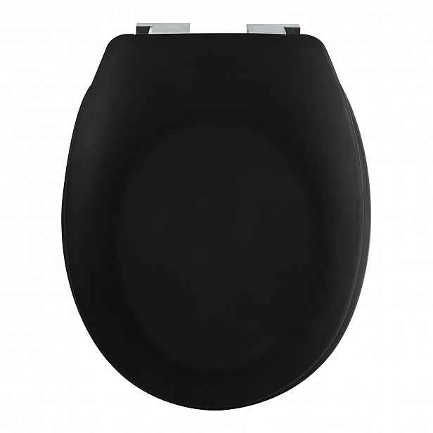 Spirella Wc prkénko Neela, soft-close, matné černé, duroplast