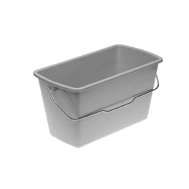 vědro 13l hran.,44x22x22,5cm, sever.šedé, plast
