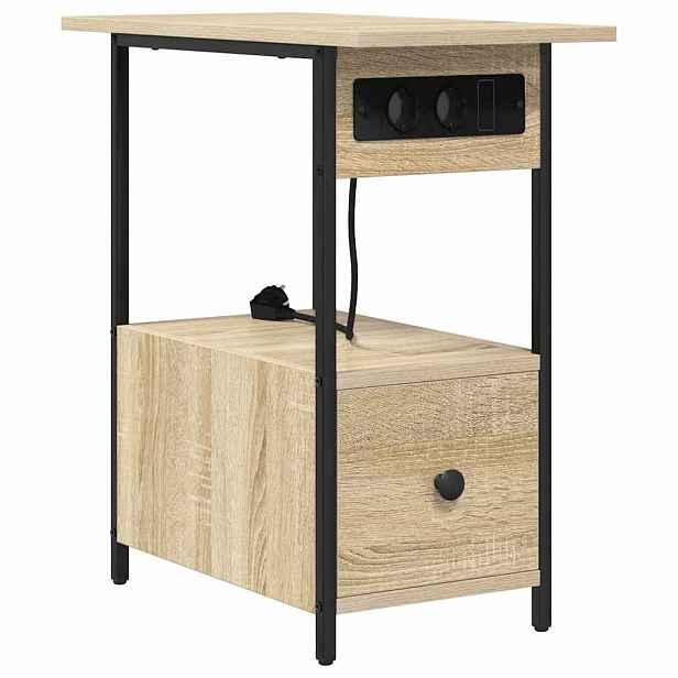 vidaXL Noční skříňka Sonoma dub 60 x 30 x 61 cm Kompozitní dřevo