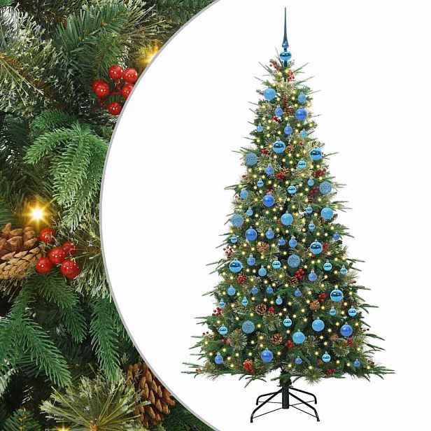 vidaXL Umělý Skládací Vánoční Strom s stojanem Zelená 180 cm PE a PVC
