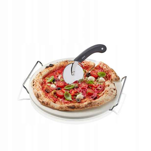 Sada: Nůž na pizzu Kámen se stojanem Kulatý Darioso Gefu