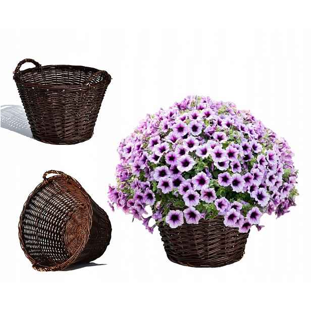 Zahradní květináč z proutí Květináč na terasu ⌀ 60 cm