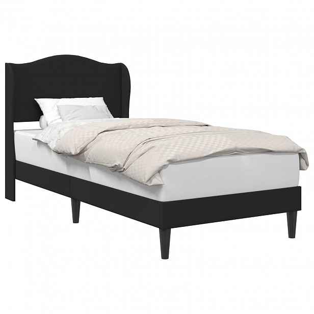 vidaXL Rám postele s čelo Černá 80 x 200 cm Umělá kůže