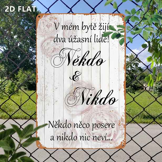 TEMU 2D plochá - 1 ks 2D ploché vintage kovové hliníkové cedule s hliníkovým uměleckým dílem, ideální pro vintage dekoraci stěn, ozdobu garáže, o
