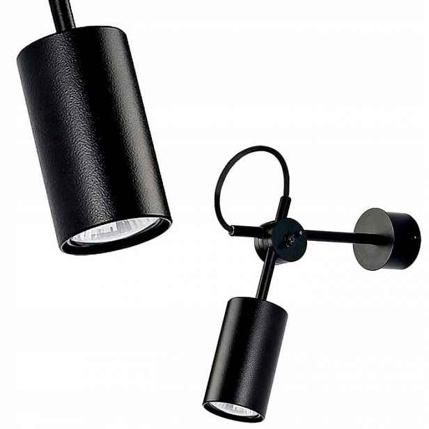 Nástěnná lampa s pohyblivým ramenem Eye Black S do obývacího pokoje na GU10 Nowodvorski
