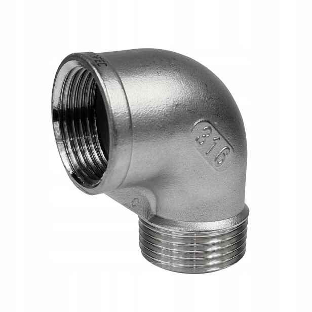 Nerezové koleno odolné vůči kyselinám (316) 2 Gw x 2 Gz