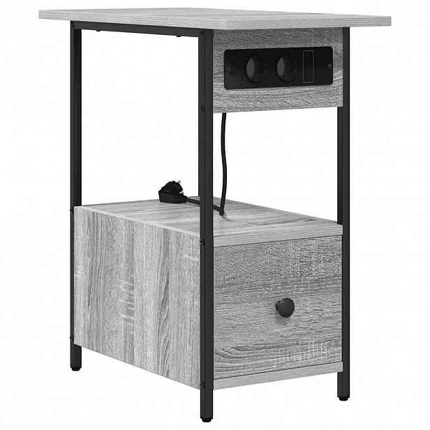 vidaXL Noční skříňka Šedá Sonoma 60 x 30 x 61 cm Kompozitní dřevo