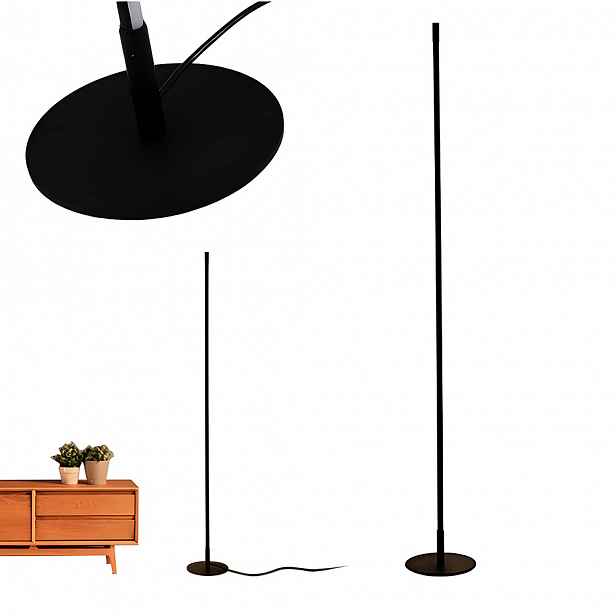 Stojací Led podlahová lampa černá 147 cm 3000K 1100LM