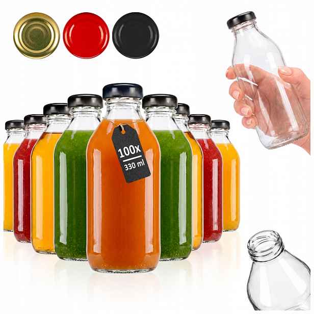 100 x láhve na džusy Kubus 330 ml láhev na sirupy džusy voda kompot