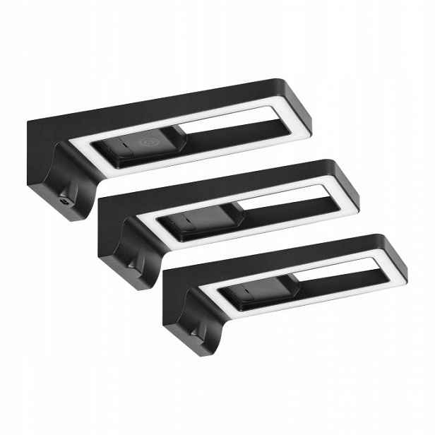 Artus sada 3 Led podskříňkových lamp, 3x3W, 3x225lm, 4000K, černá