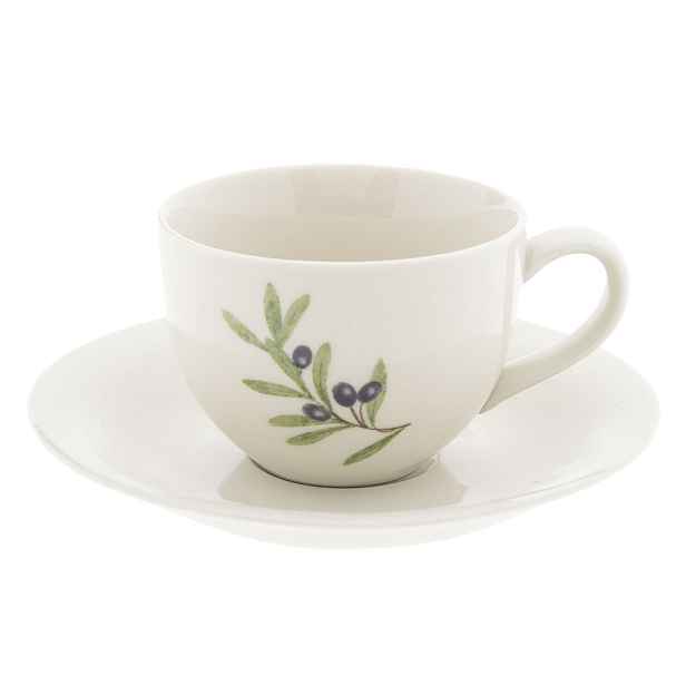 Šálek s podšálkem Olive Garden - 0,2l Clayre & Eef