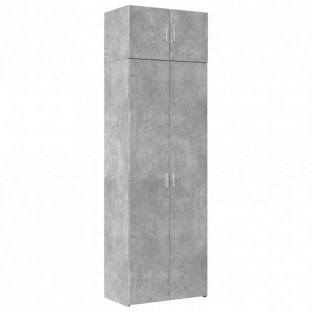 vidaXL Úložná skříňka betonově šedá 70x42,5x225 cm kompozitní dřevo