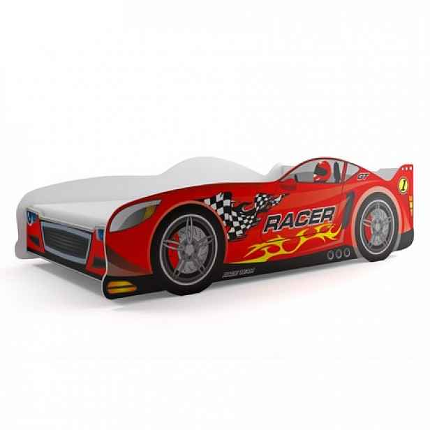 Dětská postel CARS 160x80 cm Červená