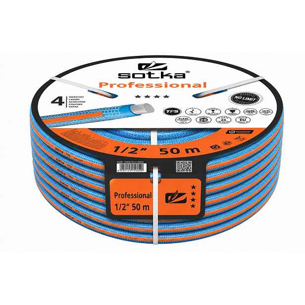 Nekroutící se zahradní hadice Sotka Professional Tfs 1/2" 50MB 25bar